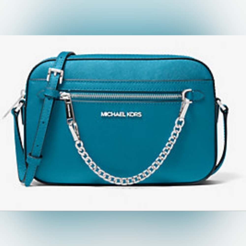 Micheal Kors Jet Set Chain Crossbody Lagoon